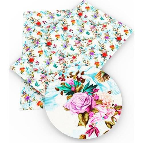 David accessories 20*33cm Stripe Halloween Bird Flower Faux Artificial Synthetic For DIY Sewing Bag Shoes Material,1Yc3718