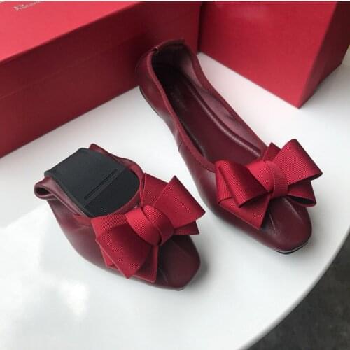 Womens Shoes Genuine leather Slip On Ballet Flats Shoes For Women New Fashion Casual Flat Shoes Hot Sell Soft Shoes