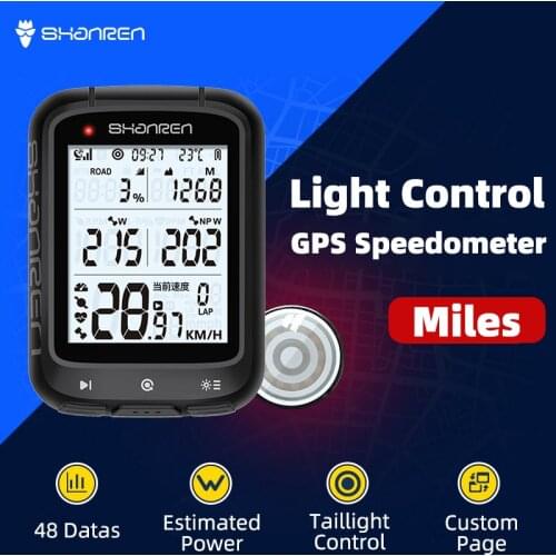 SHANREN Bicycle Computer Cycling Wireless Bluetooth GPS Cyclocomputer Speedometer Estimate Power Meter Miles Bike Accessories