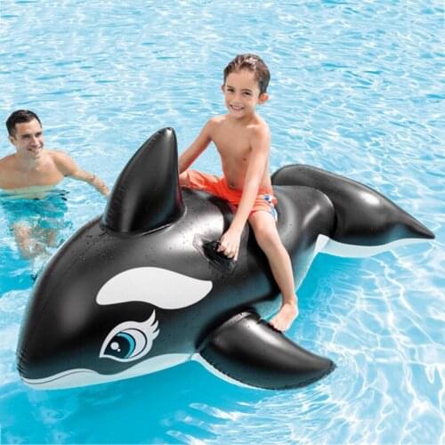 Big black whale ride childrens water inflatable adult size swimming gear outdoor cushion