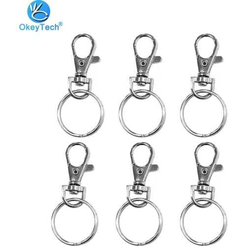 OkeyTech 10/20pcs Key Chain Key Ring keychain Round Keyrings Keychain Making Wholesale DIY For Many Keys
