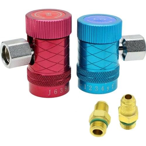 2Pcs R1234yf Quick Connector Adapter Automobile Air Conditioning Refrigerant Adapter For AR Refrigeration Systems Fluoride
