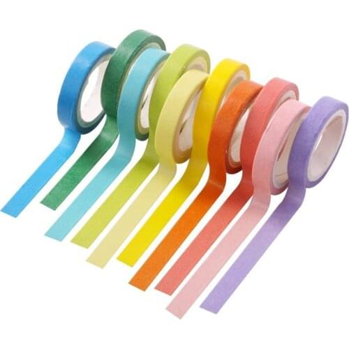 10rolls Rainbow Color Washi Tape Decorative Masking Tape for DIY Crafts,Bullet Journals,Planners