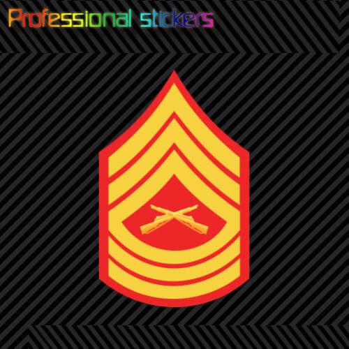E-8 Master Sergeant Insignia Sticker Decal Self Adhesive Vinyl Usmc Marine Corps Stickers for Motos, Cars, Laptops, PVC