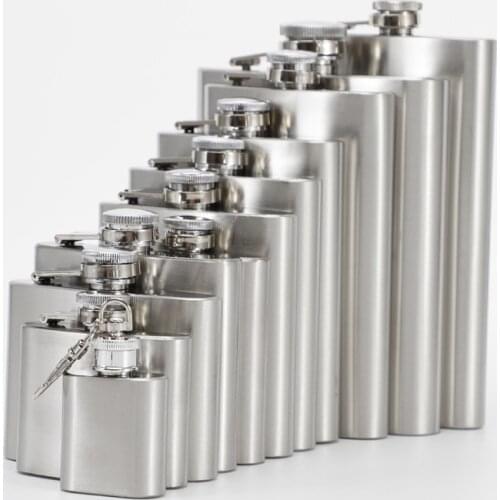 1-18Oz Stainless Steel Hip Flask Liquor Alcohol Whiskey Flask Cap Funnel Bottle Travel Liquid Portable Hip Flask