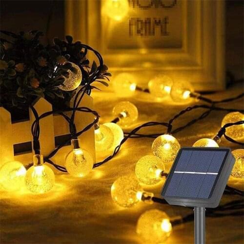 30/50 Led Solar String Lights Fairy Holiday Crystal Ball Decor Lamp Waterproof Outdoor Fairy Light for Garden Yard Christmas
