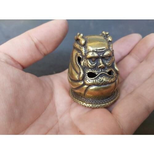 Burner solid antique brass bronze sandalwood Incense Holder Incense tower Dragon skull Yoga Meditation Vintage incense Buddha de