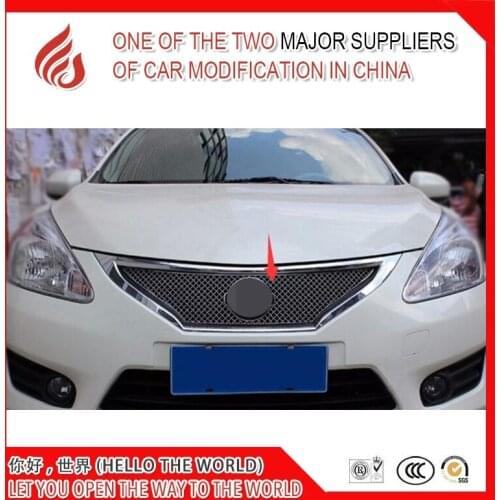 Hot sale Stainless steel car front grille racing grills grill cover trim for Tiida 2010 11 12 13 14 15 2016 2017