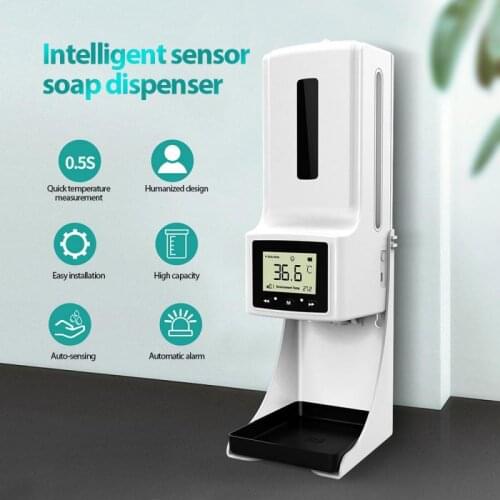 Infrared Temperature Measuring Disinfection Machine Intelligent Sensor Soap Dispenser Mall Station Free Hand Soap Dispenser