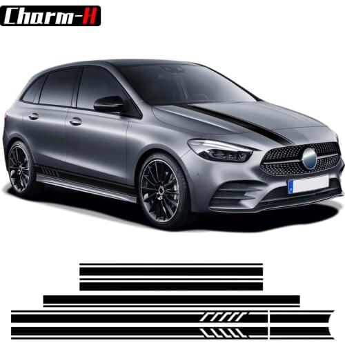 Edition 1 Styling Stripes Decal Car Door Side Skirt Sticker Bonnet Roof Rear Vinyl For Mercedes Benz B Class W246 W247 B180