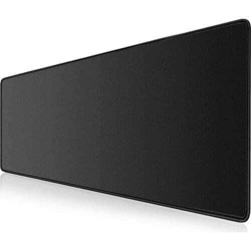 Mouse Pad 300x700x3mm black non-slip rubber base water resistant edge stitched