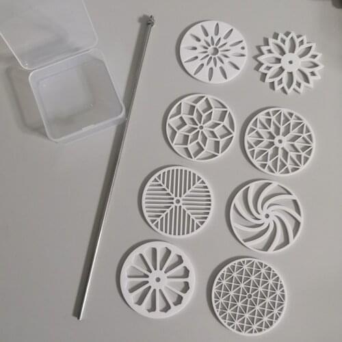 6.5CM beautiful acrylic pull through caleidoscope soap shaper 700ml tube silicone soap mold