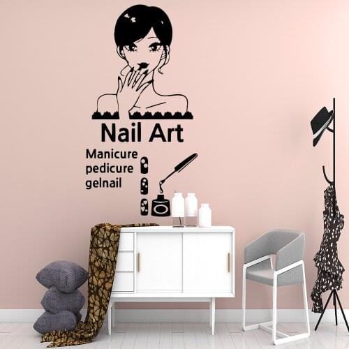 Creative nail art Wall Sticker Wall Art Stickers Modern Fashion Wallsticker For Kids Room Living Room Nordic Style C13-24