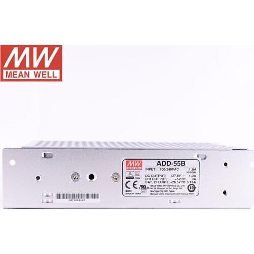 MEAN WELL ADD-55B 50W Switching Power Supply 27.6V 5V 26.5V DC 1.3A 3A 0.16A Battery Charger UPS Function