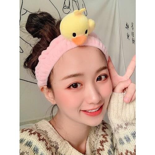 Korean Version Of Cute Little Yellow Duck Hair Band Girls Wide Side Show MOE Doll Headband Woman Hair Accessories