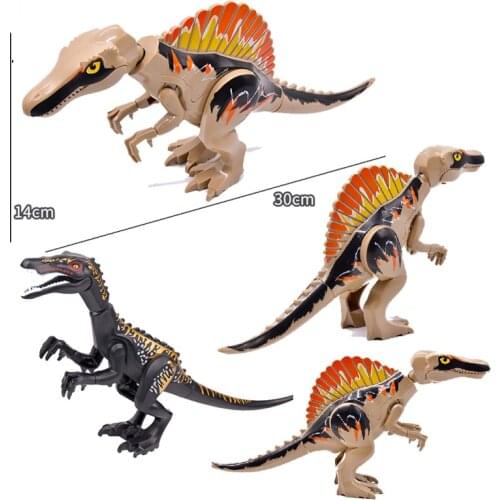 2 piece set Animal World Jurassic Dinosaur Park Spinosaurus Baryonyx Mini Dinosaur Eggs Building Blocks Bricks Toys Gifts