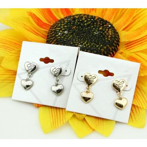 2021 New Fashion Korean Harajuku Cute Double Love Heart Drop Earring Gold Color Decoration Earrings for Women Wedding Jewelry