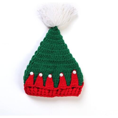 Popodion Baby Supplies Newborn Photography Props Green Christmas Hat CHD20412