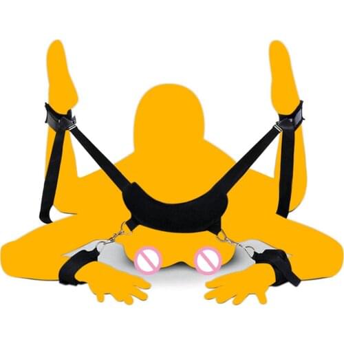 Sex Bondage Open Leg BDSM Restraints Neck Slave Straps Handcuffs & Ankle Cuff Adjustable Fetish Erotic Adult Sex Toys For Woman