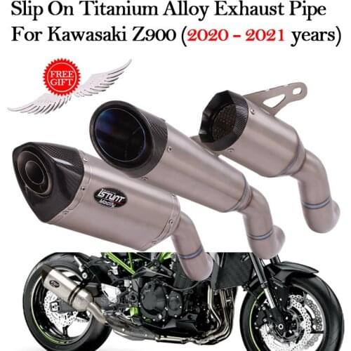 Slip On For Kawasaki Z900 A2 Z900E 2020 - 2021 Motorcycle Exhaust Link Pipe Modified Titanium Alloy Mivv Escape DB Killer Muffle