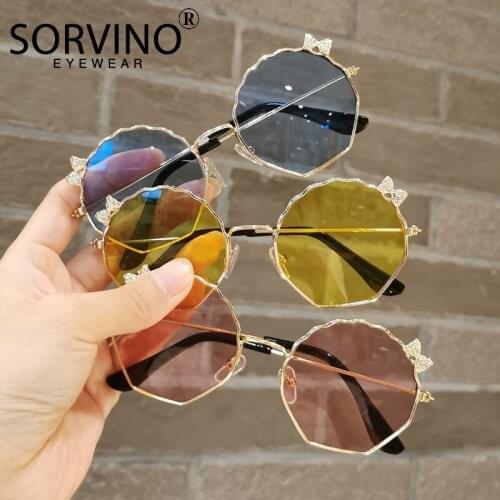 2021 Children Butterfly Cartoon Round Clear Sunglasses Baby Girl Boy UV400 Goggles Kids Summer Gifts Eyewear For Party