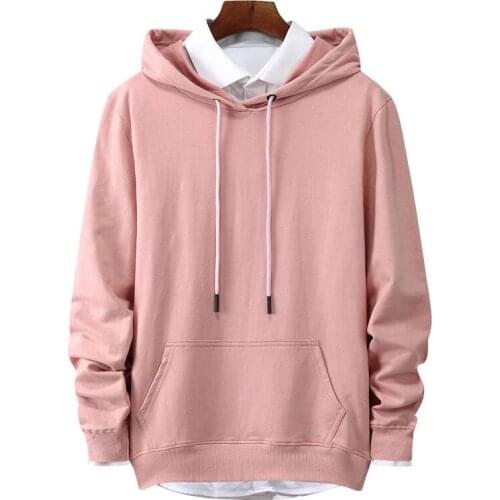 Autumn Spring Cotton Hoodies Large Men Loose Sweatshirts Big Harajuku Pullover Long Sleeve Blue Black Male Plus Size 4XL 5XL