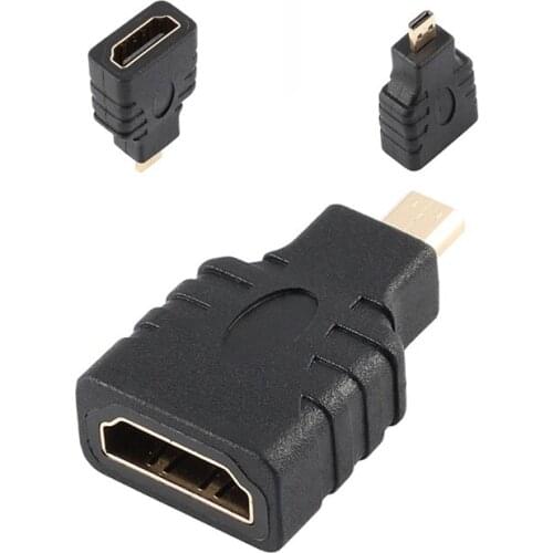 Universal Micro HDMI-compatible Male To HDMI-compatible Female Type D Male Gold Extension Adapter F/M Converter Connector