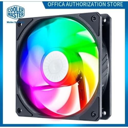 CoolerMaster vortex 120ARGB reverse blade fan chassis cooling fan 5V3PIN light effect synchronization 4PIN PWM 120mm silent fan