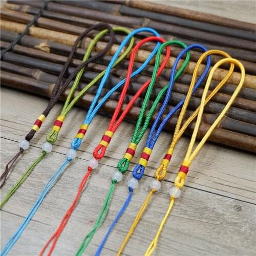10Pcs 3mm Color Pendant Hang Rope DIY Craft Ornaments Hanging Rope Jade Jewelry Thread Rope Thin Lanyard Cords Hand-woven Thread