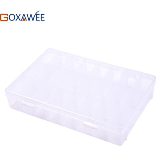 24 grits Tool box Electronic Plastic Container Box for Tools Case SMD SMT Screw Sewing PP Transparent Component Storage Box