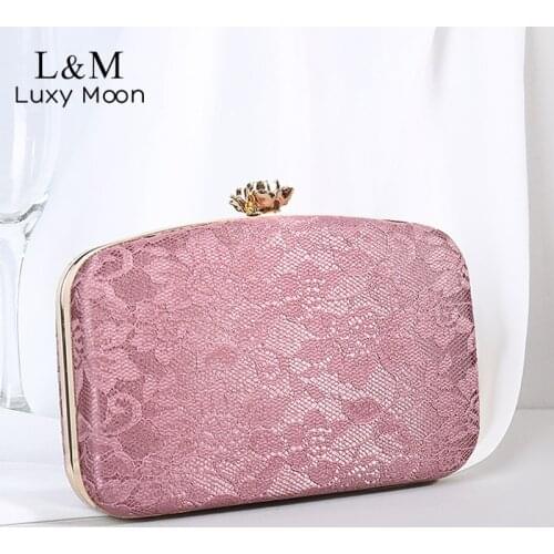Diamond Women Clutch Purse And Handbag Elegant Lady Floral Lock Luxury Designer Bag Small Chain Dinner Party Shoulder Bag X486H