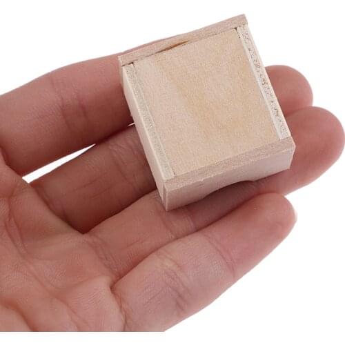 1:12 Dollhouse Miniature Wooden Storage Basket Container Model Accessories