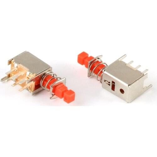 20PCS/lot PS-22F02 Push Button Switch Slide Switch A03 6 PIN Self Locking Switch Button Switches