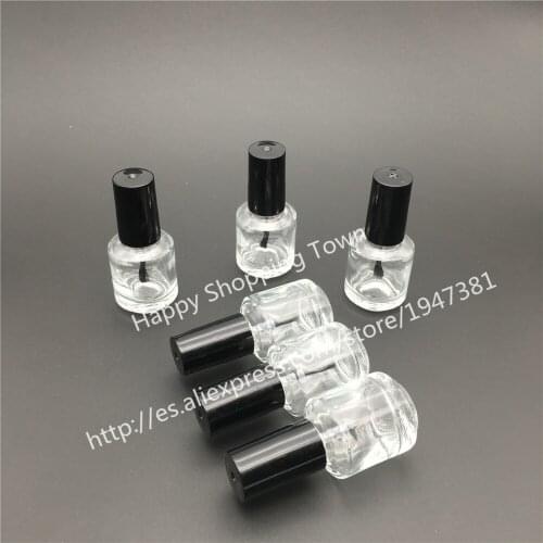 200pcs 10g empty nail polish bottle with black lid, Small Glass Nail Polish Bottle