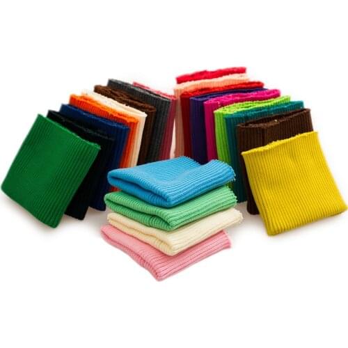 40cm Garment knitted ribbed elastic side neckline threaded trousers down jacket sweater children cuffs Rowan accessories fabric