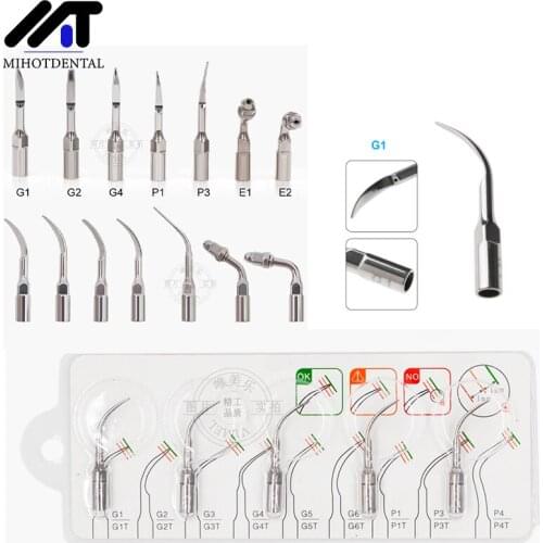 5pcs Dental Ultrasonic Scaler Scaling Tip Fit EMS Woodpecker Dentist Tools G1/G2/G3/G4/P1