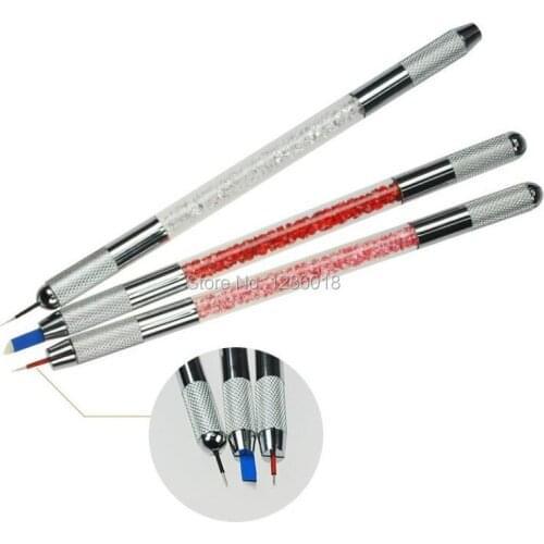 50pcs Double Heads Manual Microblading Pen Eyebrow Embroidery Tattoo Machines For Permanent Makeup Pen