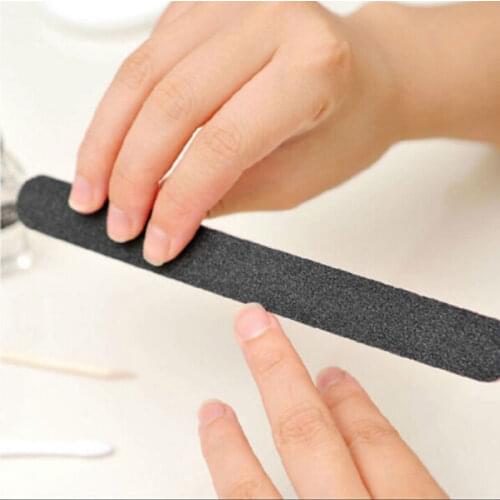 AACAR 1 Pc 100/180 Nail Files Black Double Sided Nail Art Manicure Sanding File Buffer Grits