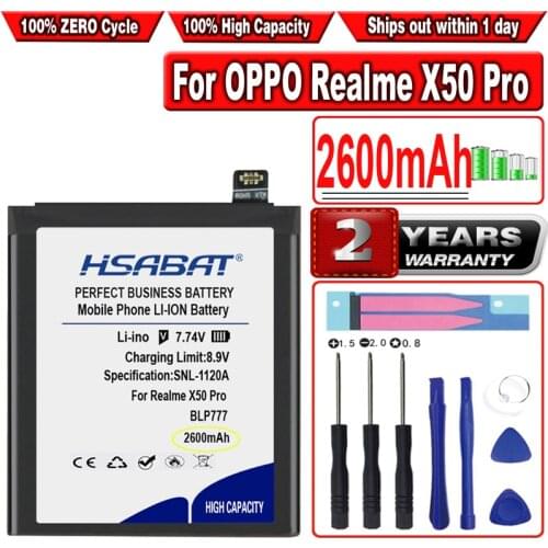 HSABAT 2600mAh BLP777 Battery for OPPO Realme X50 Pro RealmeX50 Pro 5G