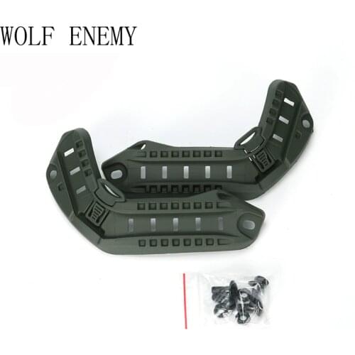 Airsoft Military Hunting Helmet Side Rails with Lanyard Outdoor Paintball Combat Tactical Helmet DIY Accessory 3 Colors