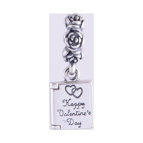 Authentic 925Sterling Silver Valentine Gift To My Love Charm Bead Women Jewelry DIY Fit Silver Charm Bracelets For Women & Men