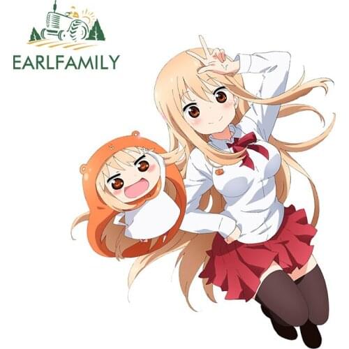 EARLFAMILY 13cm x 10.8cm For Himouto Umaru Chan Vinyl Graphic Stickers Auto Car Assessoires Decal Waterproof Decoration