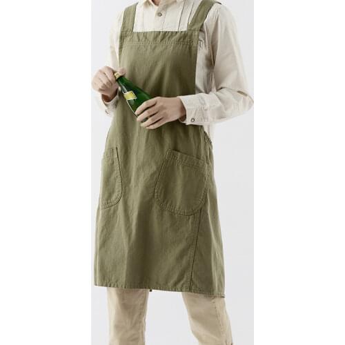 Apron Cotton Nordic Japanese-style Simple Household Kitchen Florist Restaurant Waiter Overalls