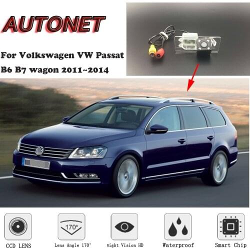 AUTONET Backup Rear View camera For Volkswagen VW Passat B6 B7 wagon 2011 2012 2013 2014 Night Vision license plate camera
