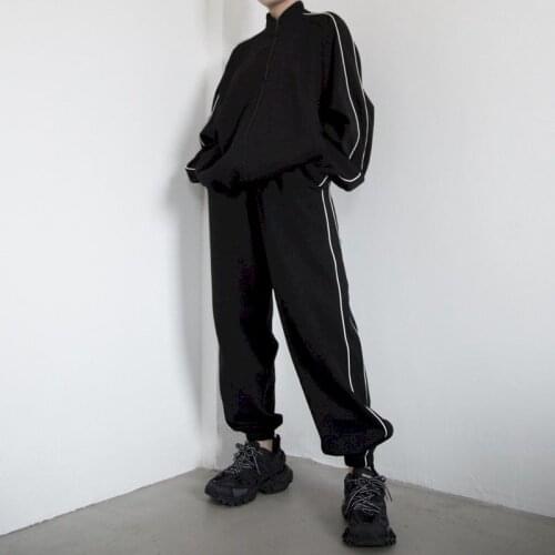 Couple Suit Men And Women Spring And Autumn Leisure Sports Hong Kong Style Suit Hip-hop Trend Wild Sports Leisure Neutral Korean