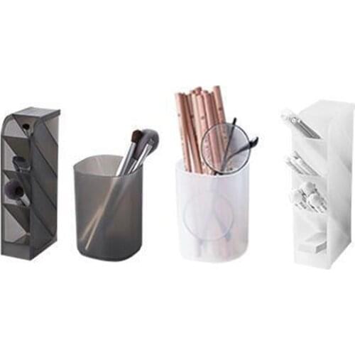 Creative 4 Grid Desktop Organizer Pen Pencil Holder Makeup Storage Box Cases School Office Accessories Stationery supplies