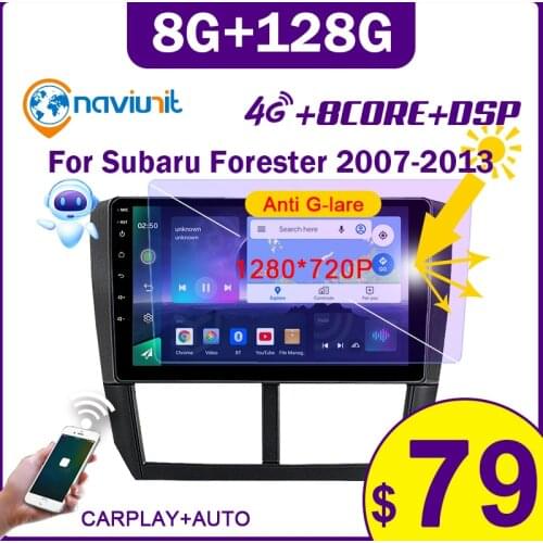 2 din Android 10 car radio PX6 For Subaru Forester Impreza 2007-2013 2din auto audio car stereo Navigation bluetooth multimedia