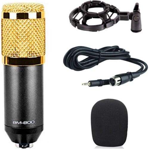 Unidirectional Condenser Vocal Microphone with XLR Cable, Bracket, Metal Recording Microphone for Studio, Podcasting & Streaming