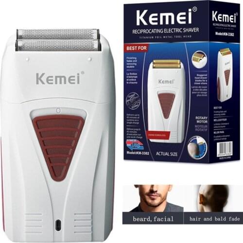 Original kemei finishing fade rechargeable electric shaver hair beard cleaning electric razor for men bald head shaving machine