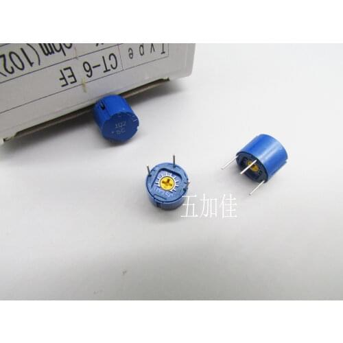 Original New 100% CT6EF102 CT-6 1K bottom adjustment round adjustable potentiometer (SWITCH)
